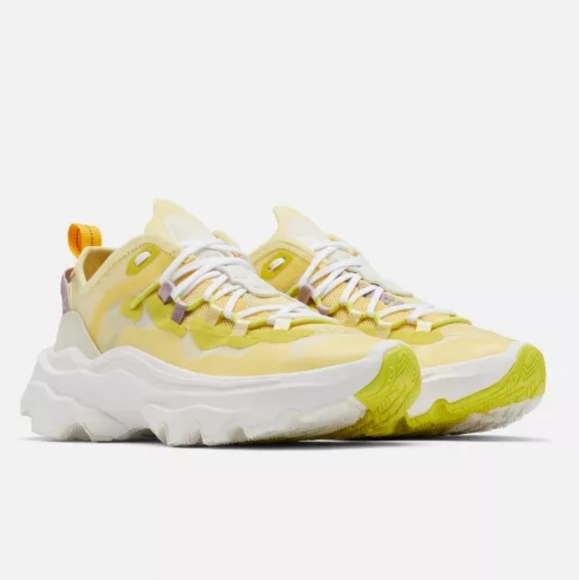 Sorel Kinetic Breakthru Tech Lace Sneaker in Tranquil Yellow & Chalk - Like New - Picture 16 of 16